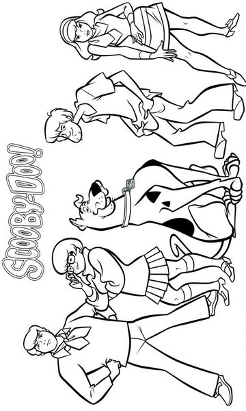 kolorowanka Scooby Doo malowanka do wydruku z bajki dla dzieci, do pokolorowania kredkami, obrazek nr 5